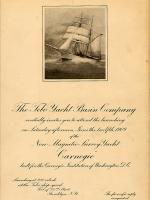 Invitation to the christening of the Carnegie, 1909
